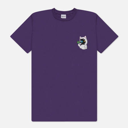 фото Мужская футболка ripndip seeing eye, цвет фиолетовый, размер s