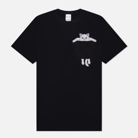 фото Мужская футболка ripndip broke the pocket pocket, цвет чёрный, размер s