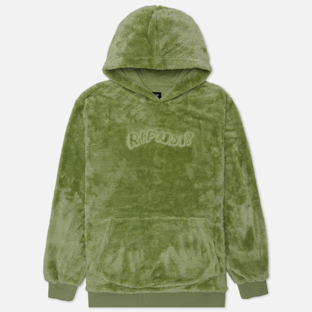 фото Мужская толстовка ripndip waves sherpa hoodie, цвет зелёный, размер xl