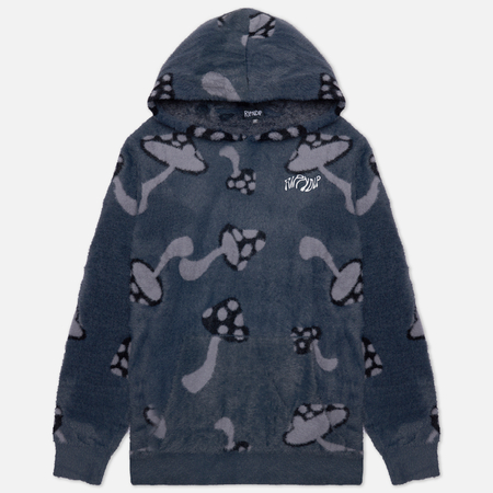 фото Мужская толстовка ripndip euphoria faux mohair hoodie, цвет серый, размер s