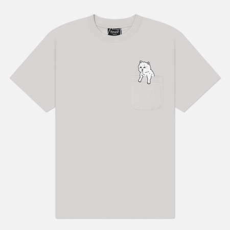 фото Мужская футболка ripndip for sale pocket, цвет серый, размер s
