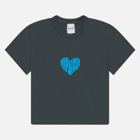 фото Женская футболка ripndip ripnlove cropped baby, цвет серый, размер xs