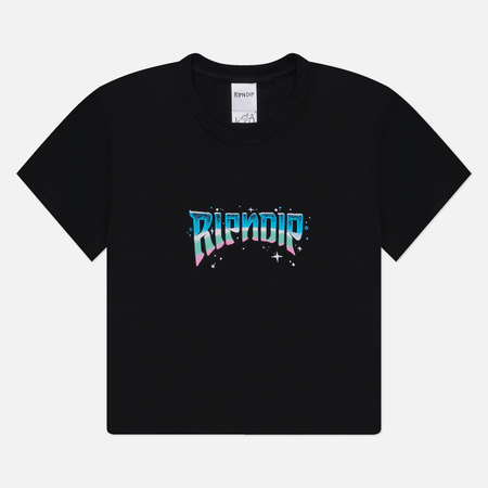 фото Женская футболка ripndip superstar cropped baby, цвет чёрный, размер xs