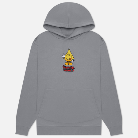 фото Мужская толстовка ripndip x world industries f u flameboy hoodie, цвет серый, размер s