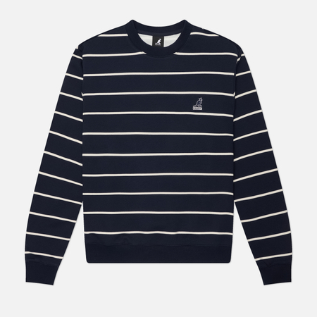 фото Мужская толстовка kangol essential stripe, цвет синий, размер l