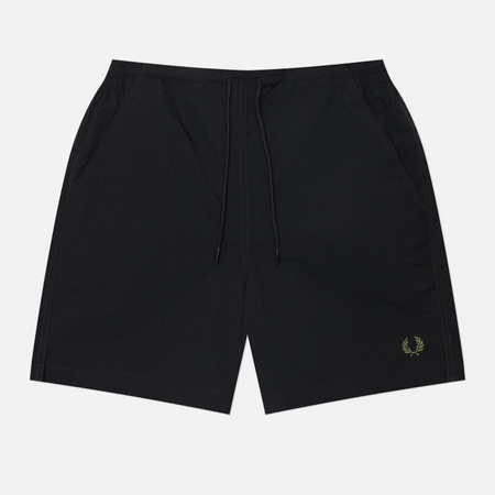 фото Мужские шорты fred perry ripstop, цвет чёрный, размер s