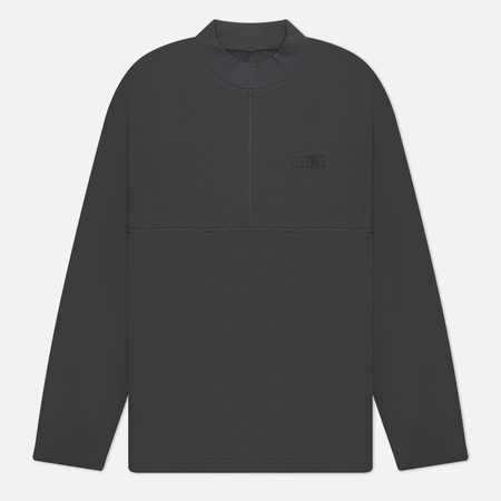 фото Мужская толстовка maison margiela mm6 logo print high neck, цвет серый, размер s