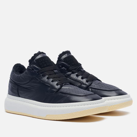фото Женские кроссовки maison margiela mm6 low basketball fur, цвет чёрный, размер 36 eu