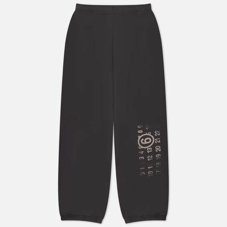 фото Мужские брюки maison margiela mm6 logo print wide leg, цвет серый, размер s