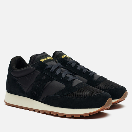 фото Мужские кроссовки saucony jazz original vintage suede logo, цвет чёрный, размер 40 eu