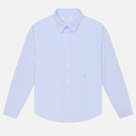 фото Женская рубашка sporty & rich src embroidered button down, цвет голубой, размер m