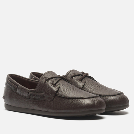 фото Мужские ботинки sperry top-sider slim boat leather tumbled, цвет коричневый, размер 40 eu