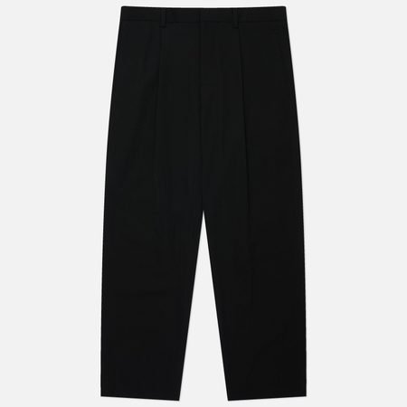 фото Мужские брюки sophnet. washer wool relax-fit tuck slacks, цвет чёрный, размер xl