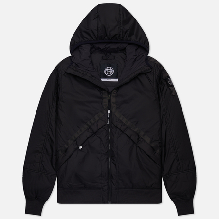 фото Мужская куртка ветровка st-95 helio hooded padded blouson, цвет чёрный, размер s