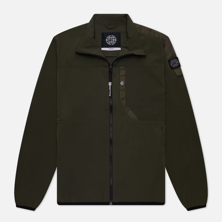 фото Мужская куртка ветровка st-95 4 way stretch zip through, цвет оливковый, размер s