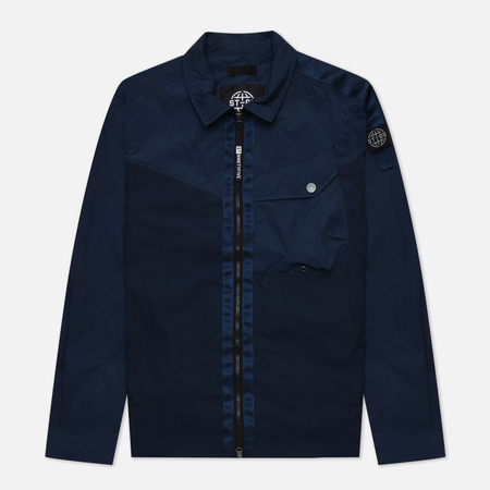 фото Мужская куртка ветровка st-95 ballute overshirt, цвет синий, размер xl