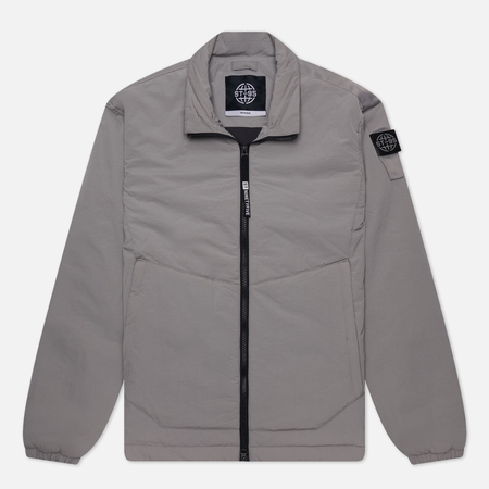 фото Мужская куртка ветровка st-95 light weight padded overshirt, цвет серый, размер s