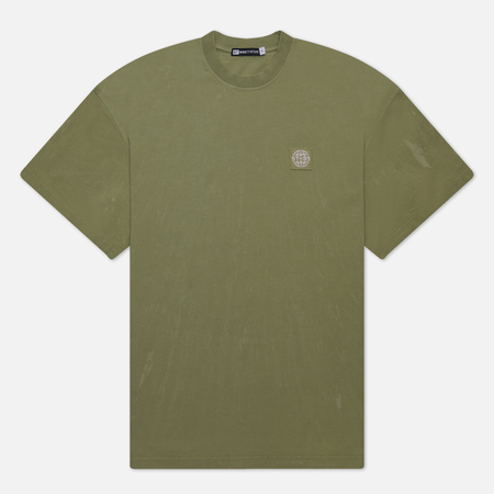 фото Мужская футболка st-95 plaster oversized, цвет зелёный, размер s