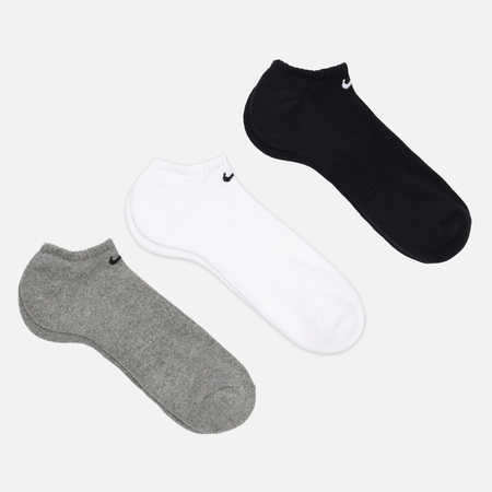 фото Комплект носков nike 3-pack everyday cushioned no-show, цвет комбинированный, размер 42-46 eu