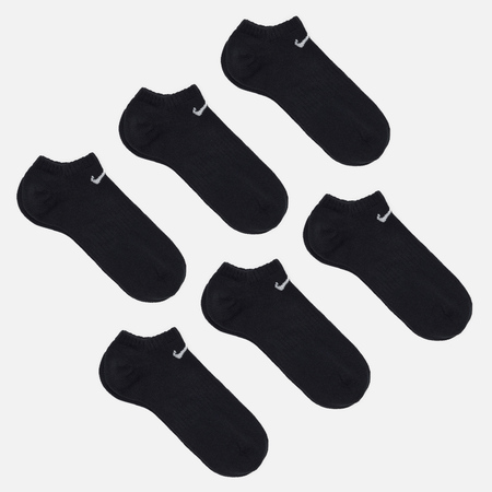 фото Комплект носков nike 6-pack everyday lightweight no-show, цвет чёрный, размер 38-42 eu