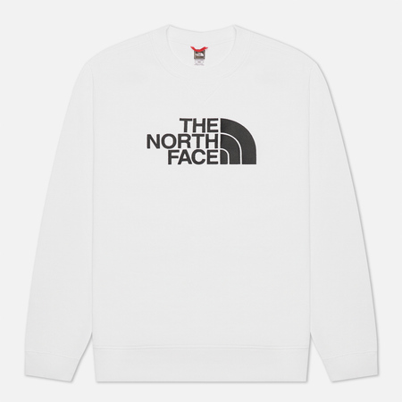 фото Мужская толстовка the north face drew peak crew, цвет белый, размер m