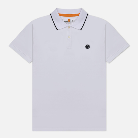 фото Мужское поло timberland millers river printed neck, цвет белый, размер m
