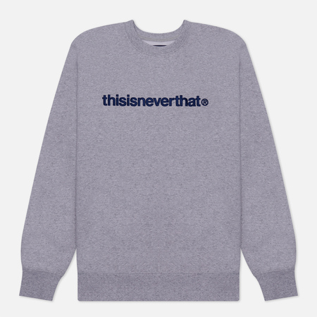 фото Мужская толстовка thisisneverthat t-logo crew neck, цвет серый, размер s