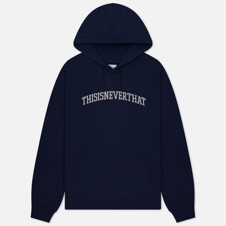 фото Мужская толстовка thisisneverthat arch-logo hoodie, цвет синий, размер s