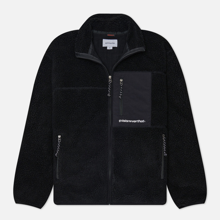 фото Мужская флисовая куртка thisisneverthat sp sherpa fleece, цвет чёрный, размер s