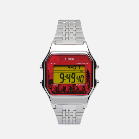 фото Наручные часы timex x stranger things t80, цвет серебряный