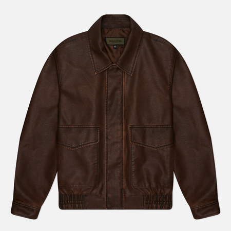 фото Мужская демисезонная куртка uniform bridge vegan leather a-2, цвет коричневый, размер m