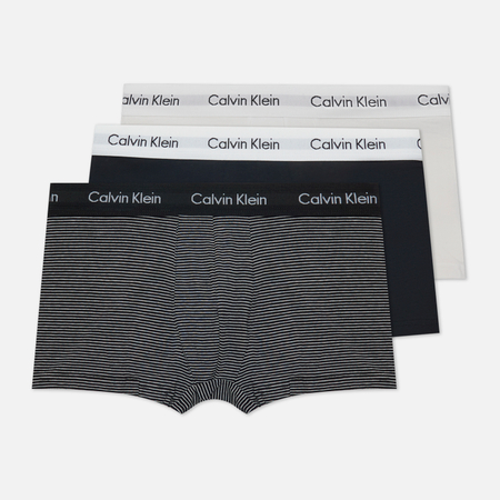 фото Комплект мужских трусов calvin klein underwear 3-pack low rise trunk, цвет комбинированный, размер s