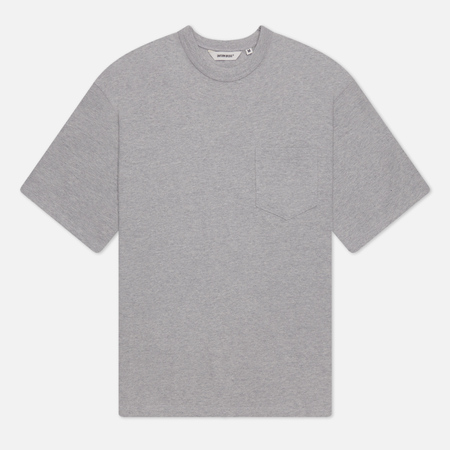 фото Мужская футболка uniform bridge heavyweight pocket, цвет серый, размер s