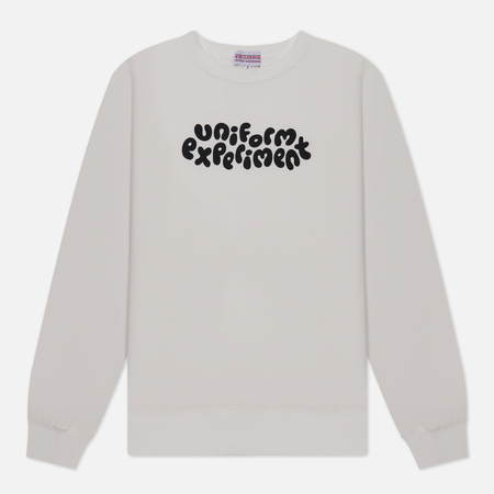 фото Мужская толстовка uniform experiment insane crew neck srawberry, цвет белый, размер s