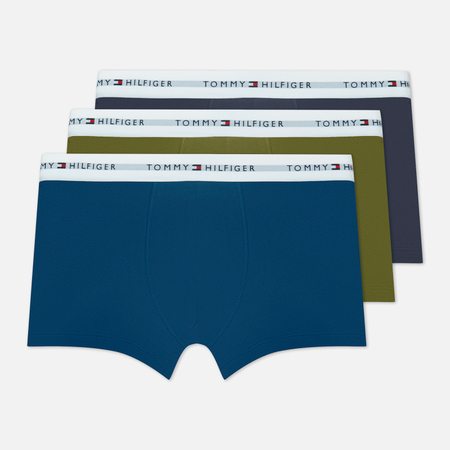 фото Комплект мужских трусов tommy hilfiger underwear 3-pack essential logo waistband trunks, цвет комбинированный, размер s