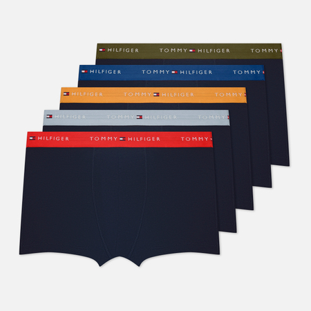 фото Комплект мужских трусов tommy hilfiger underwear 5-pack essential signature trunks, цвет чёрный, размер s