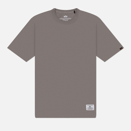 фото Мужская футболка alpha industries essential gen ii, цвет серый, размер xl