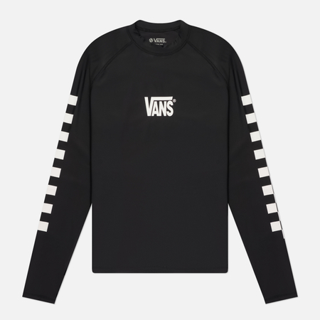 фото Мужской лонгслив vans rashguard, цвет чёрный, размер xxl