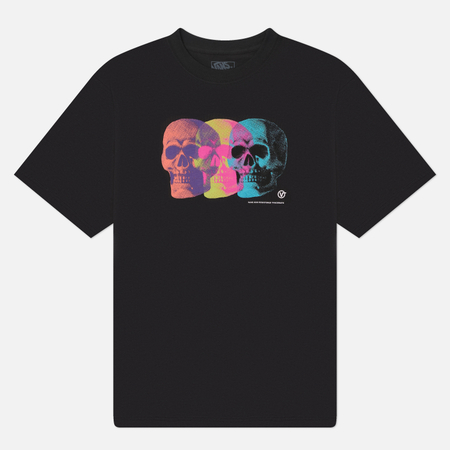 фото Мужская футболка vans bone head loose, цвет чёрный, размер m