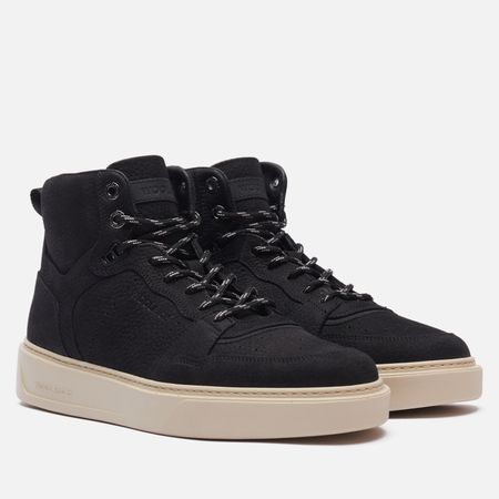 фото Мужские кроссовки woolrich mid classic tennis frost, цвет чёрный, размер 40 eu