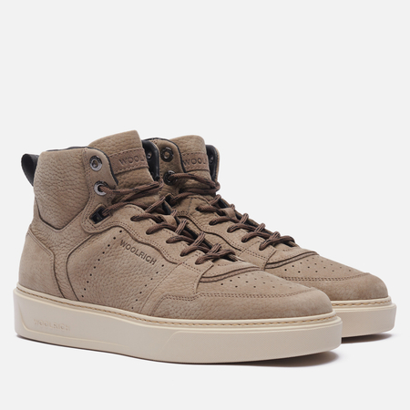 фото Мужские кроссовки woolrich mid classic tennis frost, цвет серый, размер 40 eu