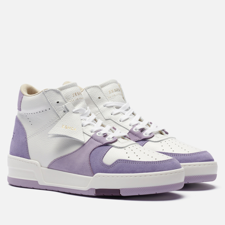 фото Женские кроссовки zespa zsp24 nappa/suede bicolor, цвет фиолетовый, размер 36 eu