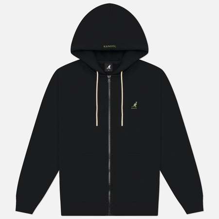 фото Мужская толстовка kangol classic logo zip-up, цвет чёрный, размер m