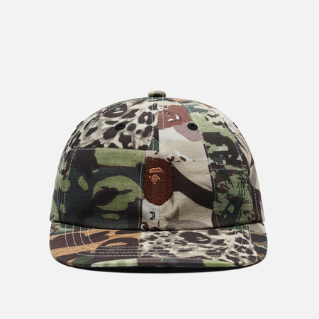 Кепка A Bathing Ape Camo Patchwork Panel, цвет зелёный