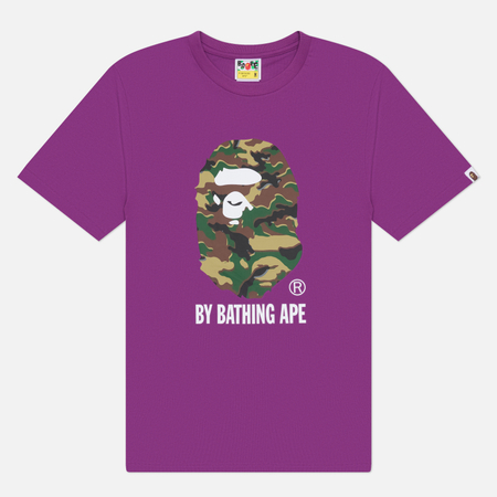 Мужская футболка A Bathing Ape Glitch Woodland Camo By Bathing Ape, цвет фиолетовый, размер XL