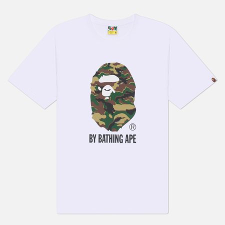 Мужская футболка A Bathing Ape Glitch Woodland Camo By Bathing Ape, цвет белый, размер S