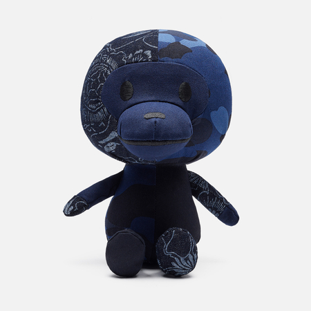 Игрушка A Bathing Ape Patchwork Baby Milo Plush Doll, цвет синий