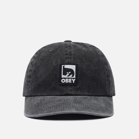 Кепка OBEY Pigment Obey Label 6 Panel Velcro Back, цвет серый