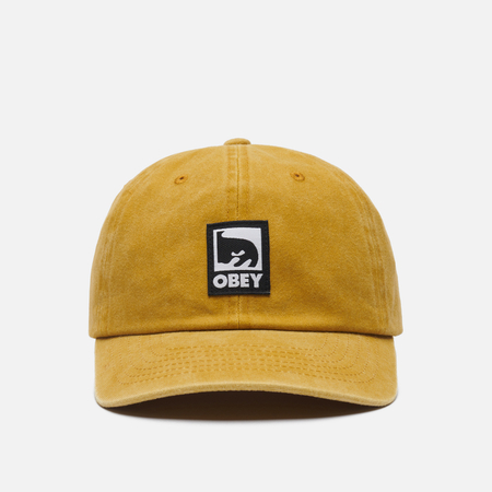 Кепка OBEY Pigment Obey Label 6 Panel Velcro Back, цвет жёлтый