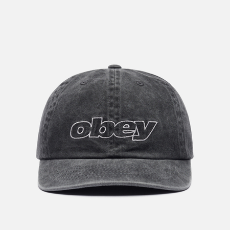 Кепка OBEY Pigment Outline Delta 6 Panel Strapback, цвет серый